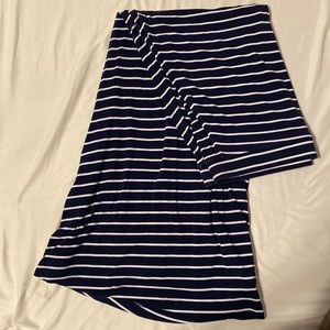 Navy Blue & White Maxi Skirt
